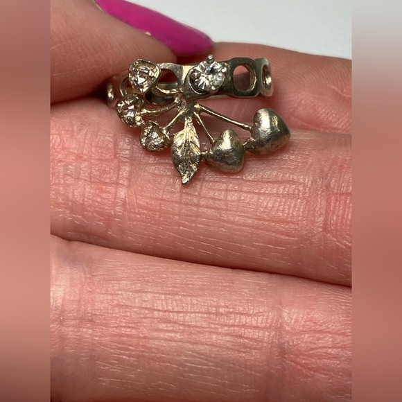 925 Mexico Eloquent dangle movable heart pendant ring - Picture 4 of 9